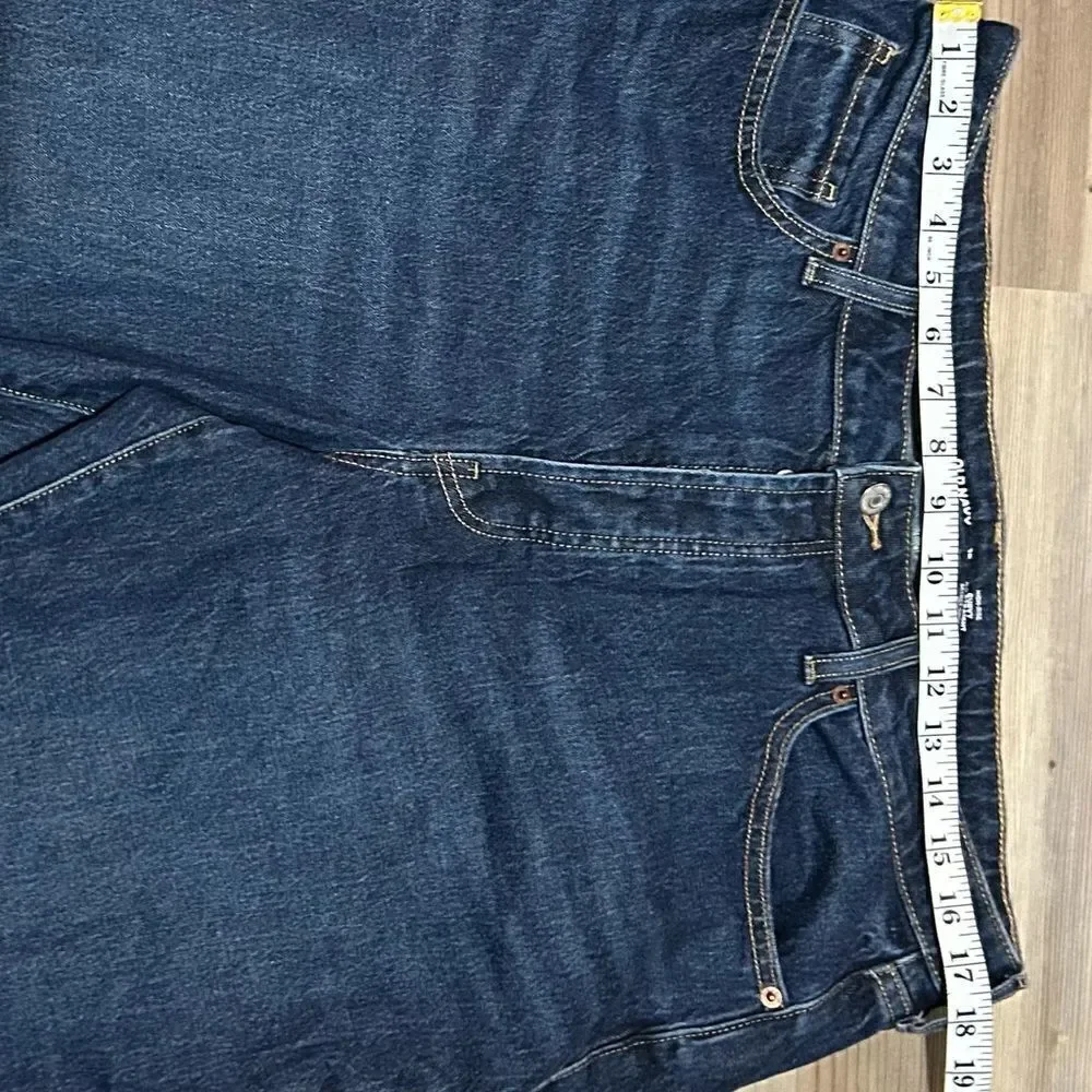 Old Navy High-Waisted Secret-Smooth Pockets O.G. Straight Raw Hem Jeans Size 16